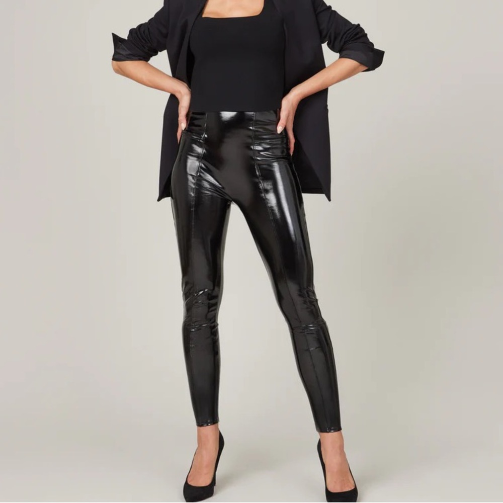 Spanx Black Faux Leather Leggings